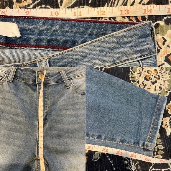 Cello Jeans Juniors 7 Skinny Distressed Stretch Blue‎ Medium Wash Denim Cotton - Picture 12 of 15